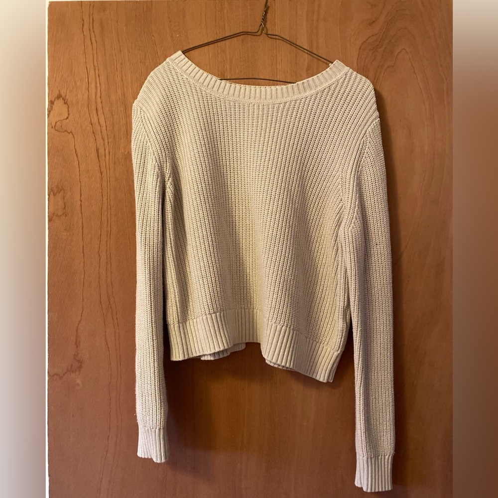 Cropped cream sweater